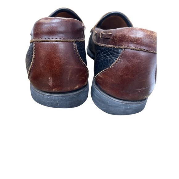 Allen Edmonds mens brown leather tassled slip loafers sz 10.5D SKU 9604